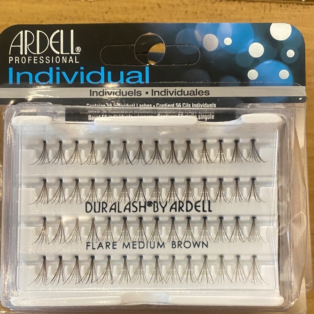 Ardell 3 pack Lashes Brown Medium Flare Individual Knot Free New Unopened